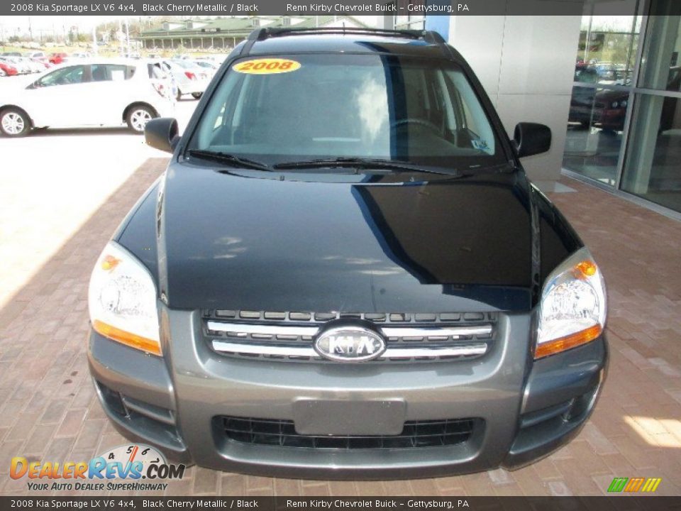 2008 Kia Sportage LX V6 4x4 Black Cherry Metallic / Black Photo #15