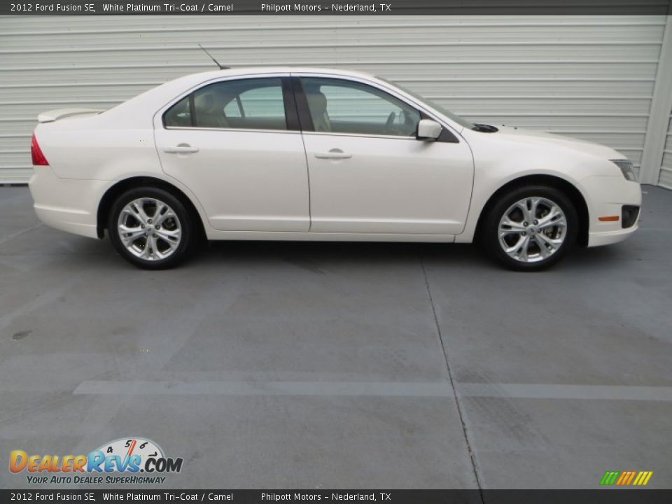 2012 Ford Fusion SE White Platinum Tri-Coat / Camel Photo #3