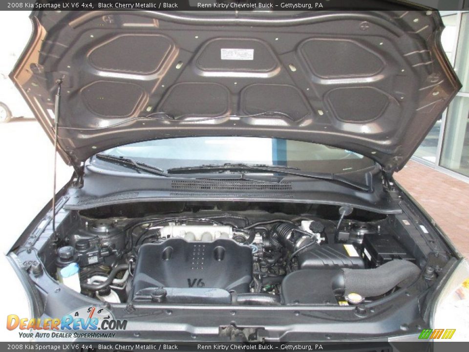 2008 Kia Sportage LX V6 4x4 Black Cherry Metallic / Black Photo #16