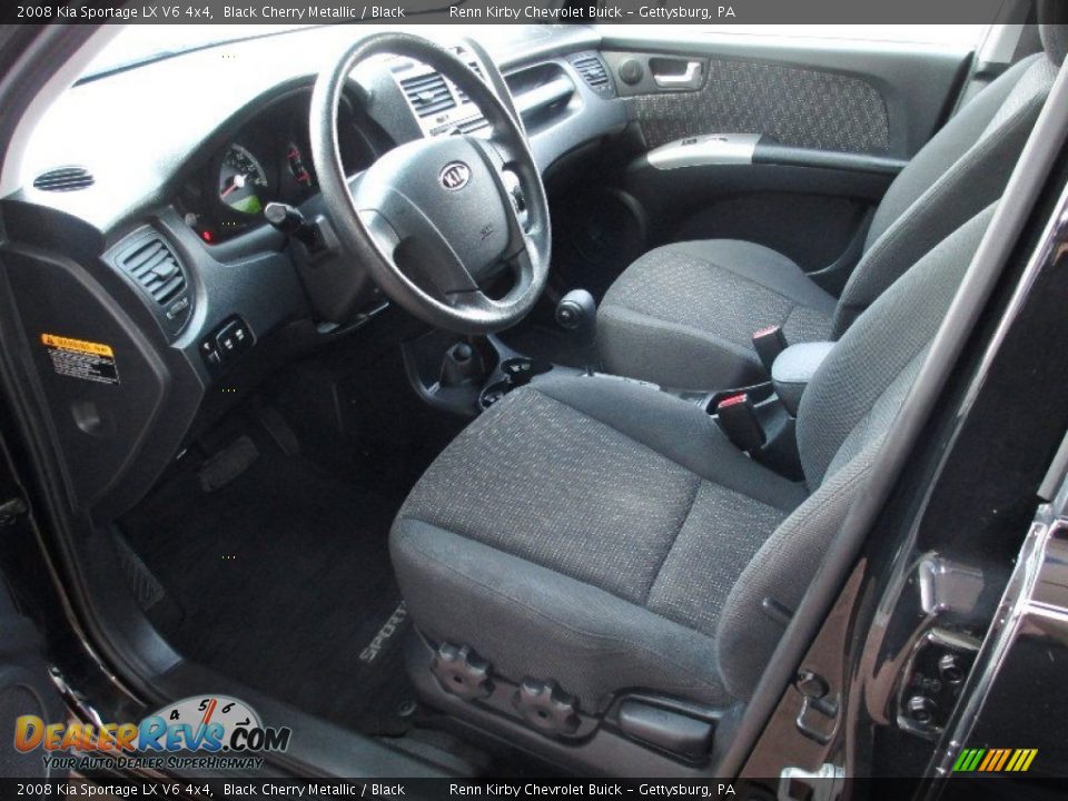 2008 Kia Sportage LX V6 4x4 Black Cherry Metallic / Black Photo #19
