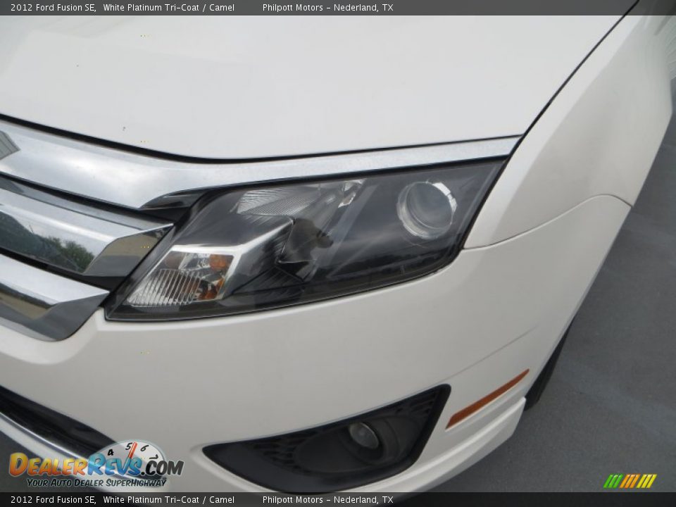2012 Ford Fusion SE White Platinum Tri-Coat / Camel Photo #10