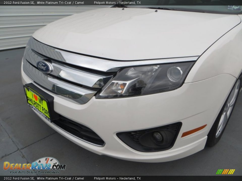 2012 Ford Fusion SE White Platinum Tri-Coat / Camel Photo #11