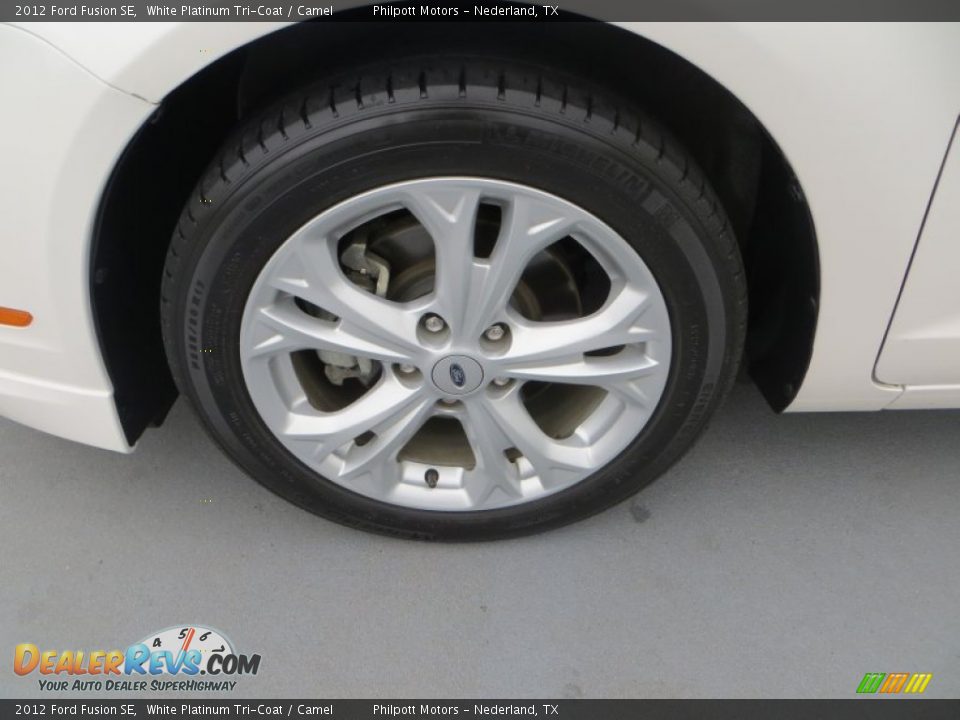 2012 Ford Fusion SE White Platinum Tri-Coat / Camel Photo #12