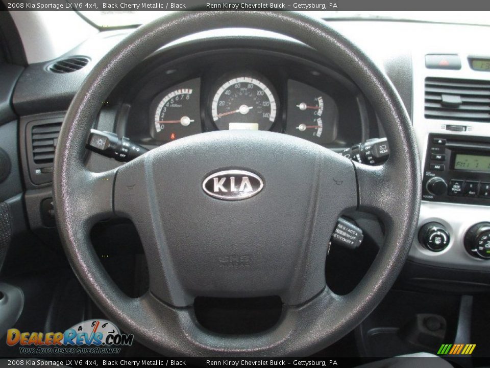 2008 Kia Sportage LX V6 4x4 Black Cherry Metallic / Black Photo #24