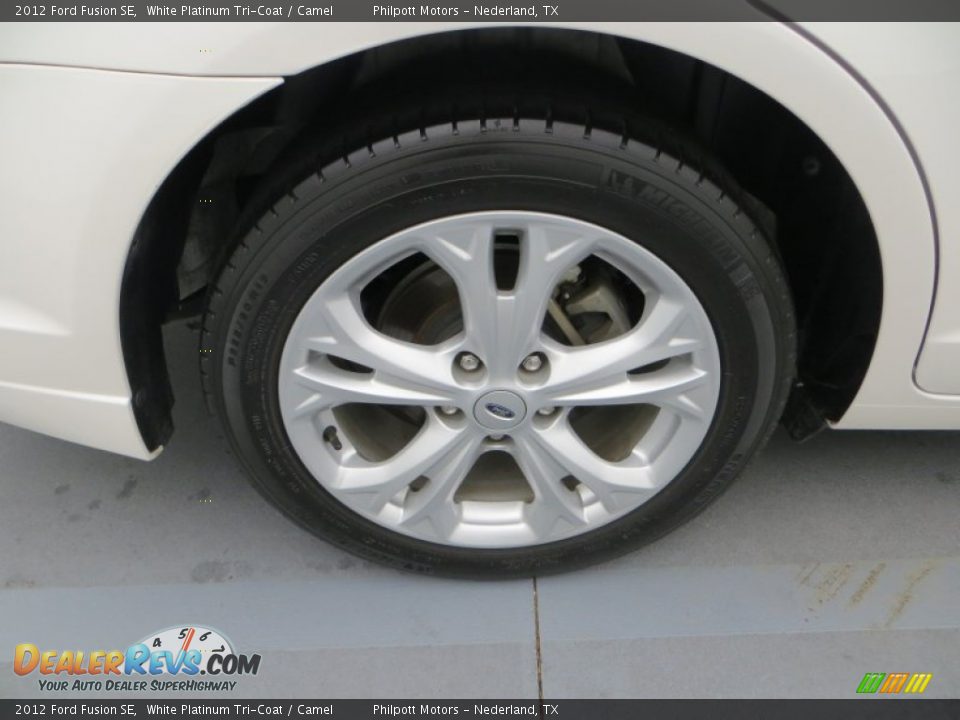 2012 Ford Fusion SE White Platinum Tri-Coat / Camel Photo #14
