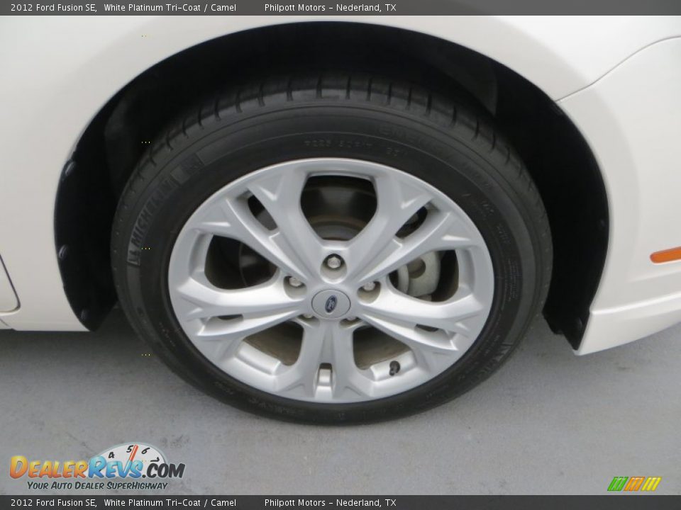 2012 Ford Fusion SE White Platinum Tri-Coat / Camel Photo #15