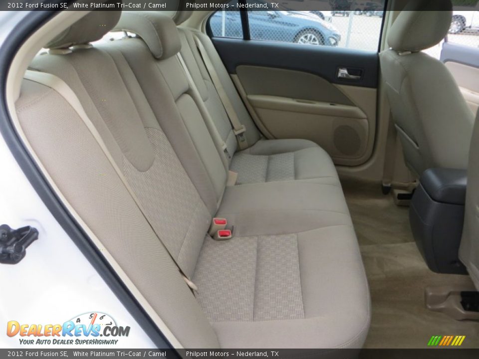 2012 Ford Fusion SE White Platinum Tri-Coat / Camel Photo #26
