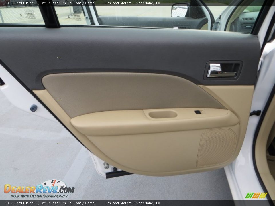 2012 Ford Fusion SE White Platinum Tri-Coat / Camel Photo #28