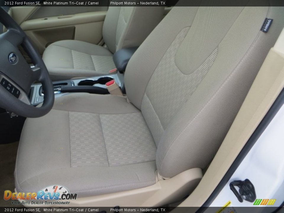 2012 Ford Fusion SE White Platinum Tri-Coat / Camel Photo #32