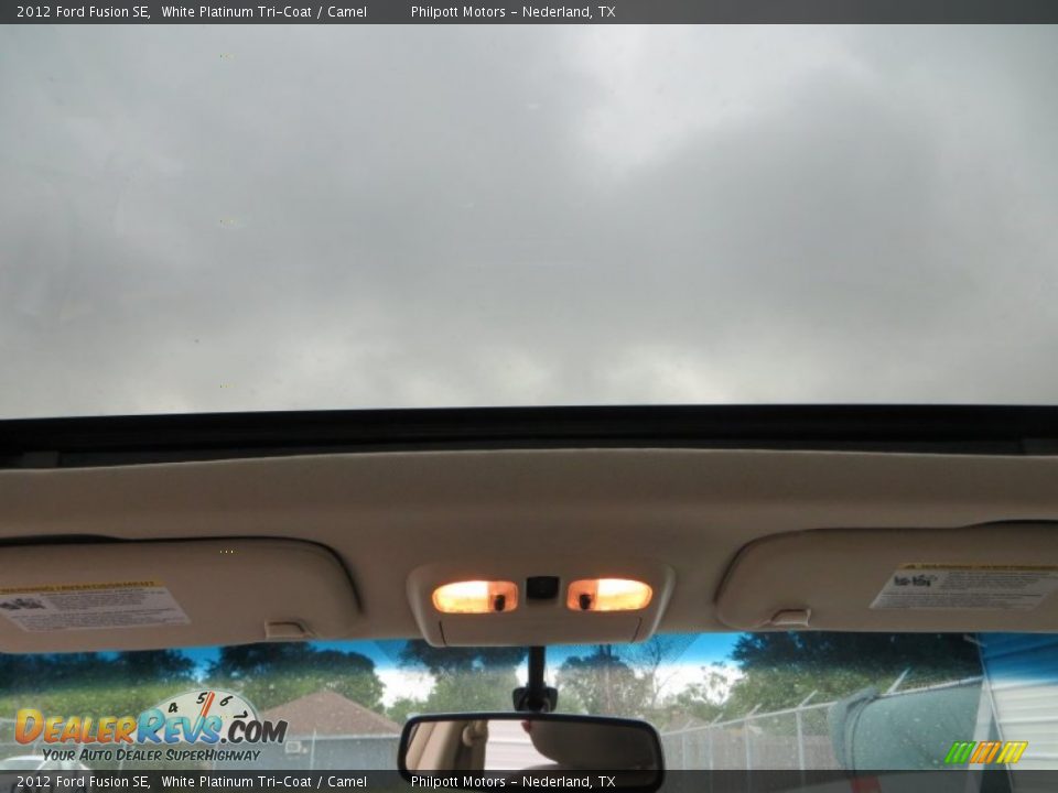 2012 Ford Fusion SE White Platinum Tri-Coat / Camel Photo #34