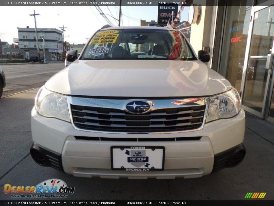 2010 Subaru Forester 2.5 X Premium Satin White Pearl / Platinum Photo #2