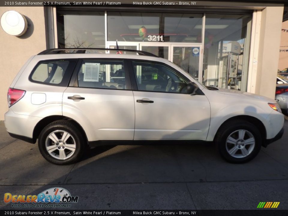 2010 Subaru Forester 2.5 X Premium Satin White Pearl / Platinum Photo #4