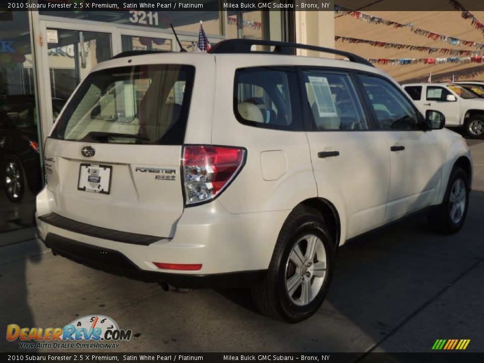 2010 Subaru Forester 2.5 X Premium Satin White Pearl / Platinum Photo #5