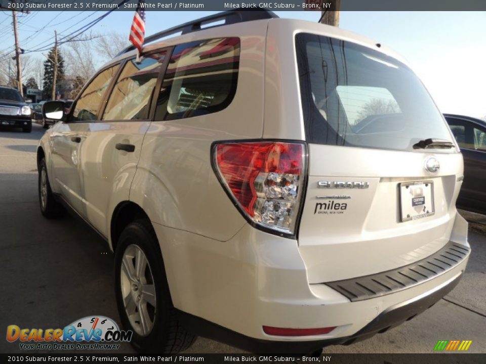 2010 Subaru Forester 2.5 X Premium Satin White Pearl / Platinum Photo #7