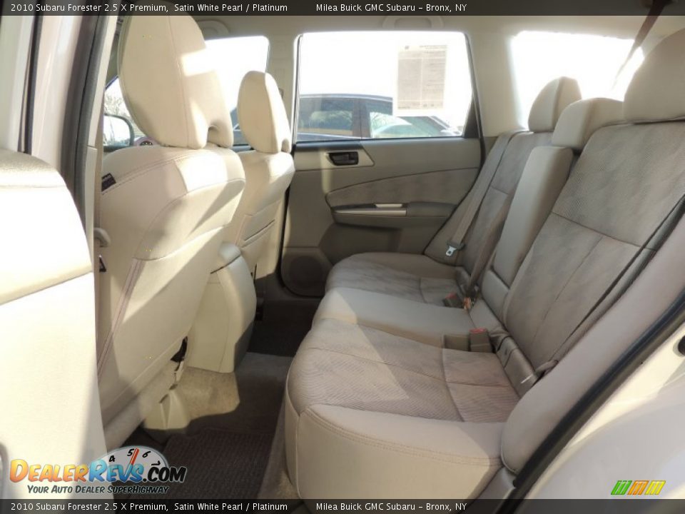 2010 Subaru Forester 2.5 X Premium Satin White Pearl / Platinum Photo #8