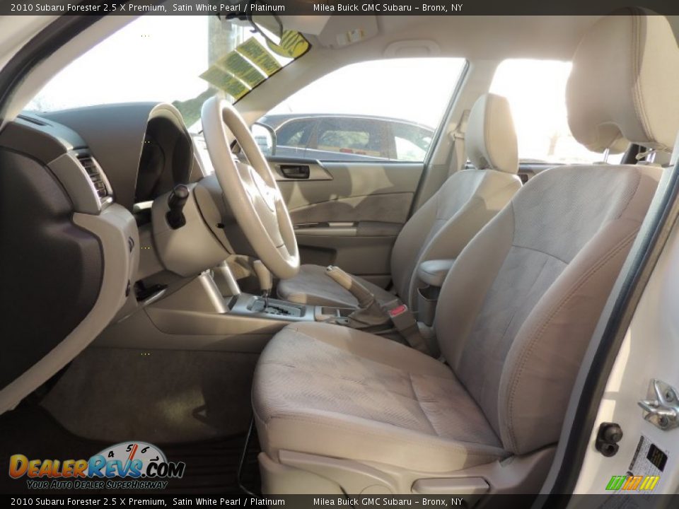 2010 Subaru Forester 2.5 X Premium Satin White Pearl / Platinum Photo #10