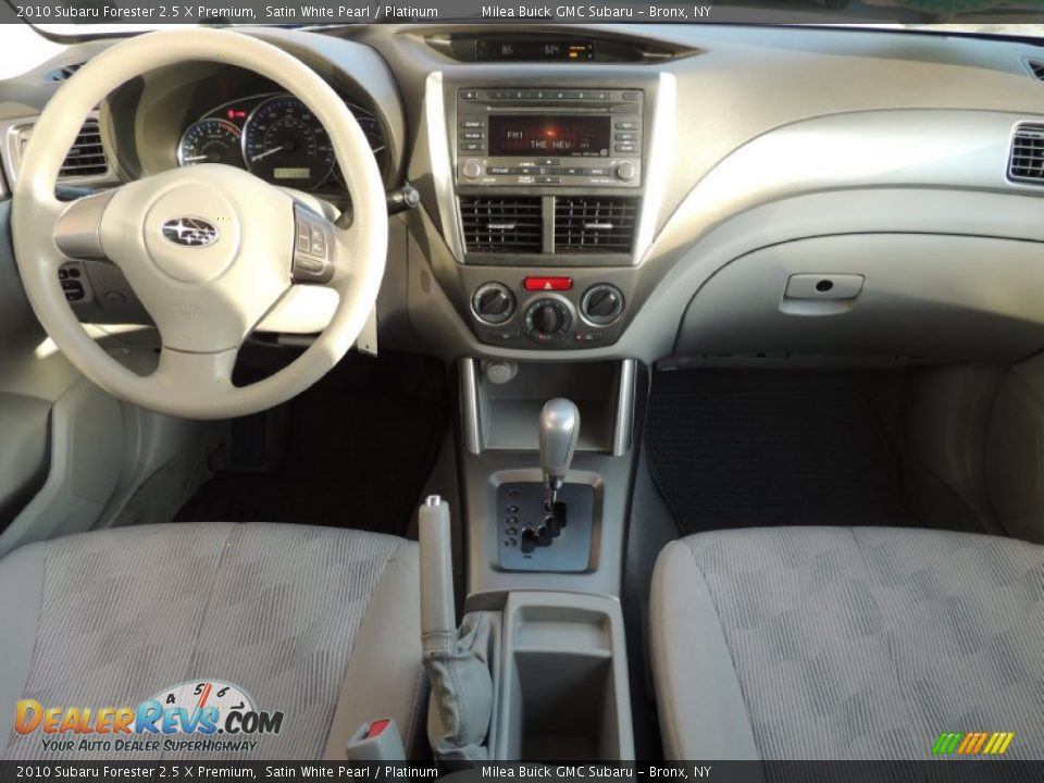 2010 Subaru Forester 2.5 X Premium Satin White Pearl / Platinum Photo #11