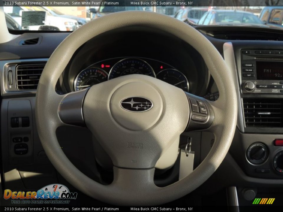 2010 Subaru Forester 2.5 X Premium Satin White Pearl / Platinum Photo #14