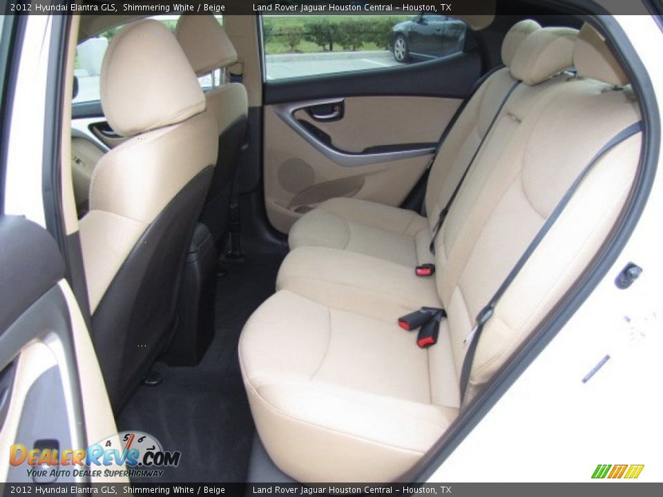 2012 Hyundai Elantra GLS Shimmering White / Beige Photo #4
