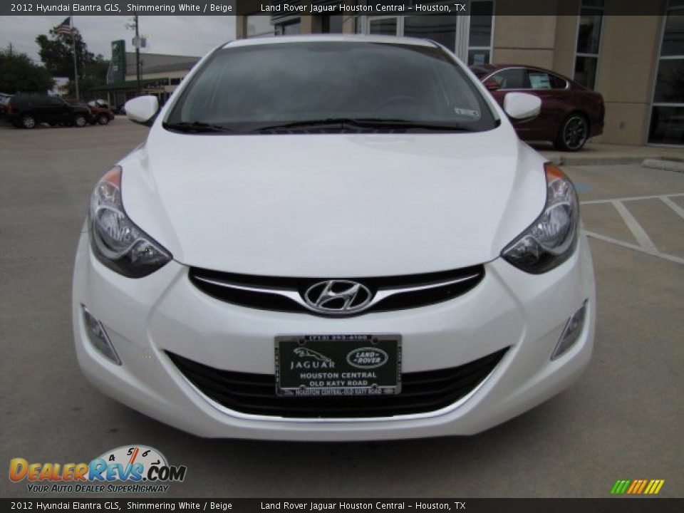 2012 Hyundai Elantra GLS Shimmering White / Beige Photo #6