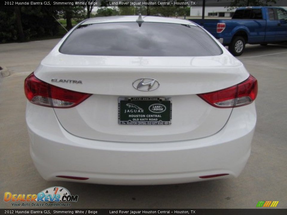 2012 Hyundai Elantra GLS Shimmering White / Beige Photo #9