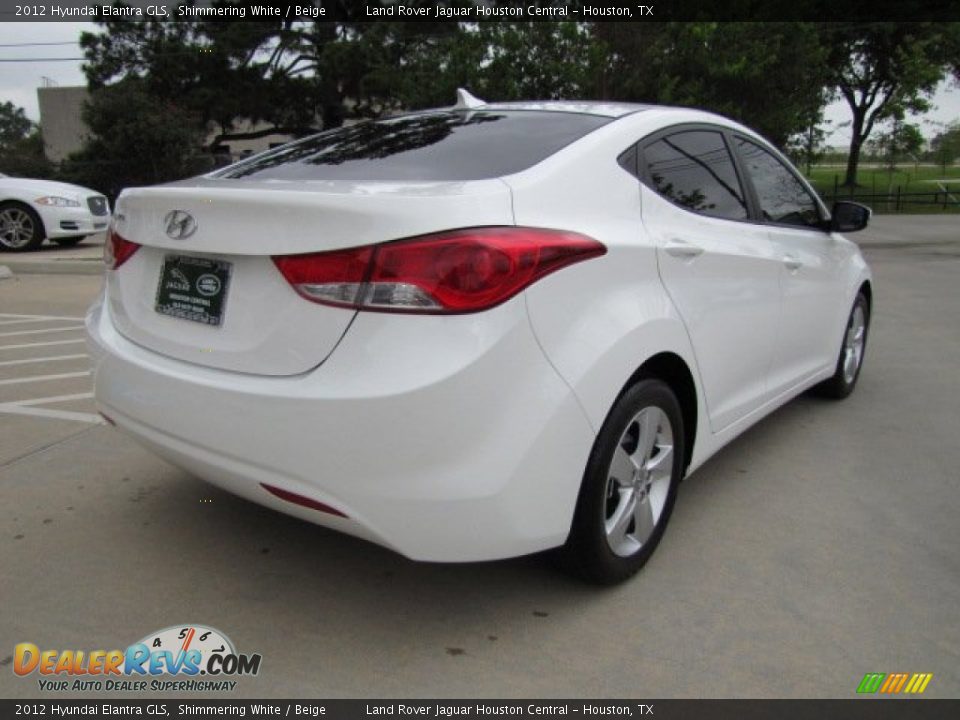 2012 Hyundai Elantra GLS Shimmering White / Beige Photo #10