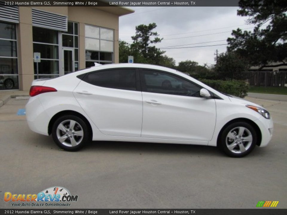 2012 Hyundai Elantra GLS Shimmering White / Beige Photo #11