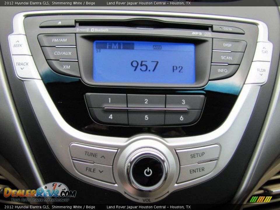 2012 Hyundai Elantra GLS Shimmering White / Beige Photo #18