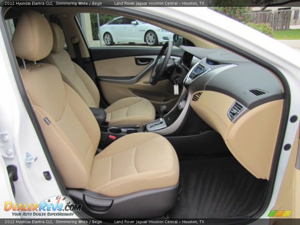 2012 Hyundai Elantra GLS Shimmering White / Beige Photo #21