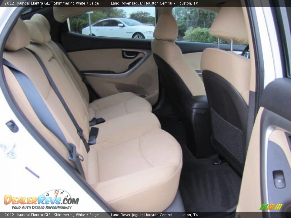 2012 Hyundai Elantra GLS Shimmering White / Beige Photo #22