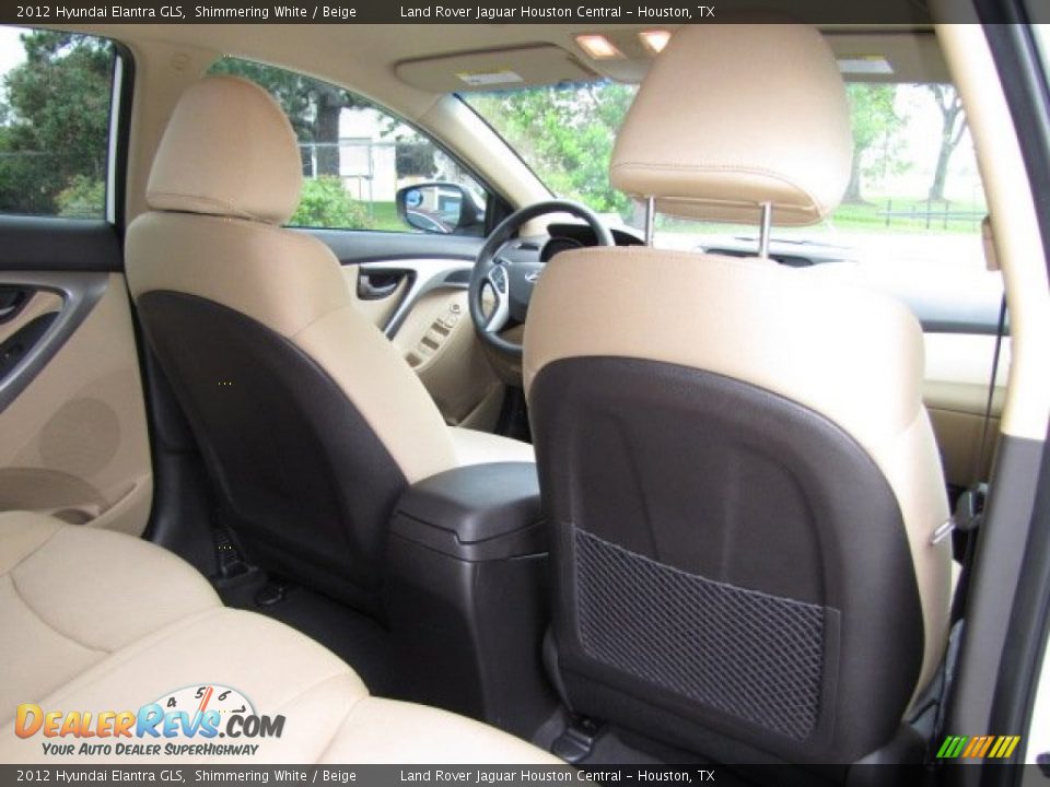 2012 Hyundai Elantra GLS Shimmering White / Beige Photo #23