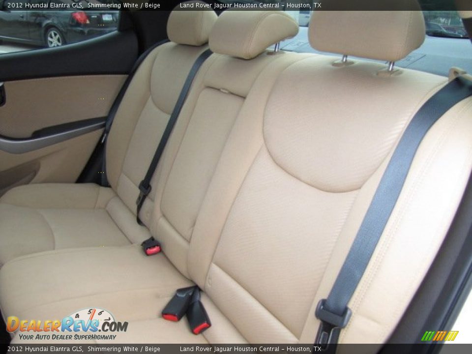 2012 Hyundai Elantra GLS Shimmering White / Beige Photo #25