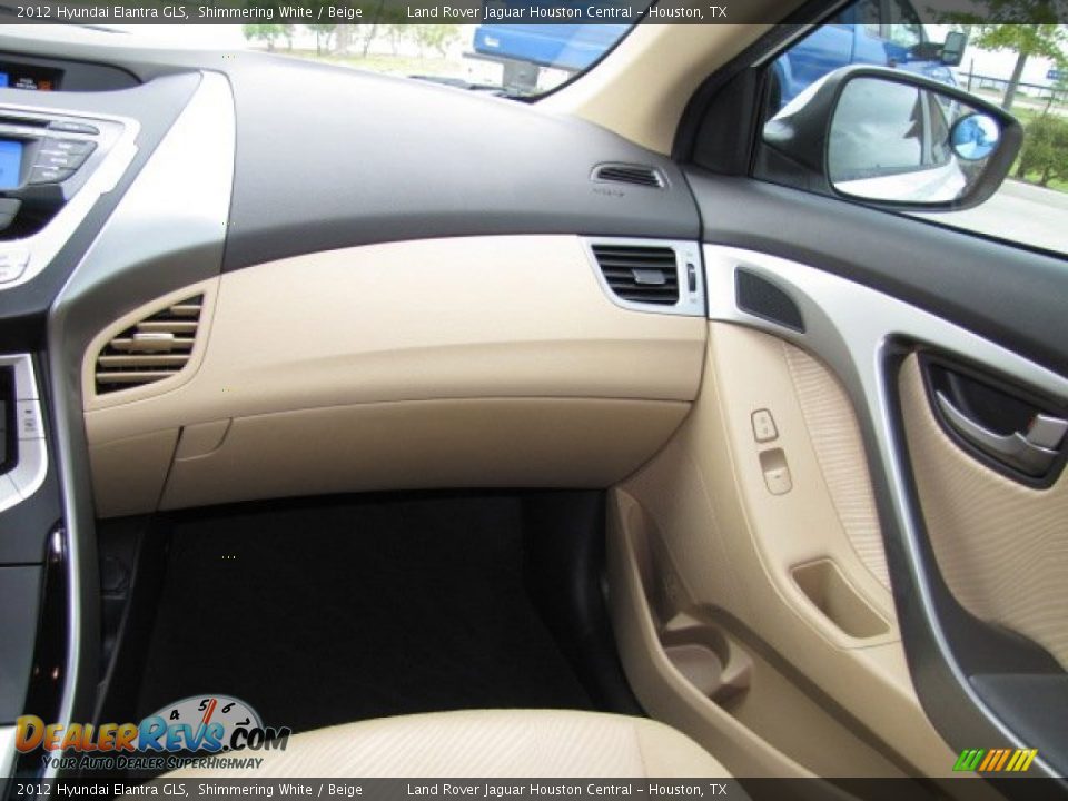 2012 Hyundai Elantra GLS Shimmering White / Beige Photo #27