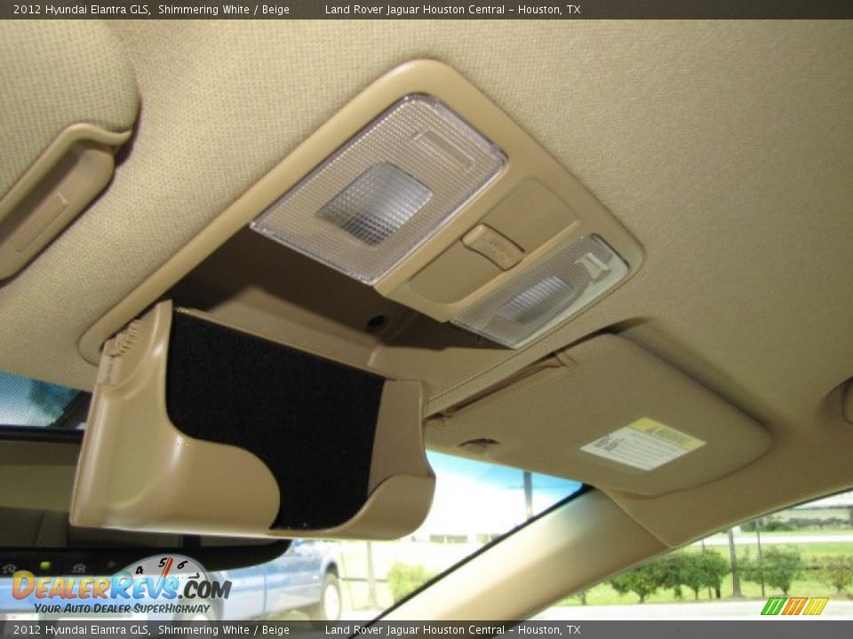 2012 Hyundai Elantra GLS Shimmering White / Beige Photo #31