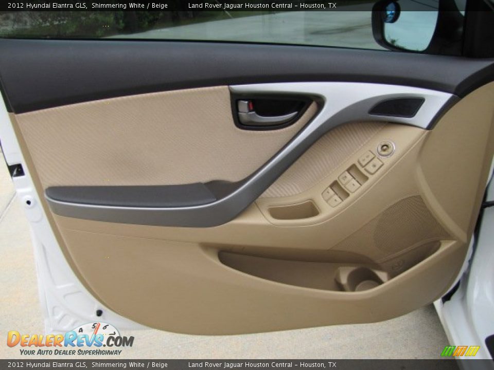 2012 Hyundai Elantra GLS Shimmering White / Beige Photo #32