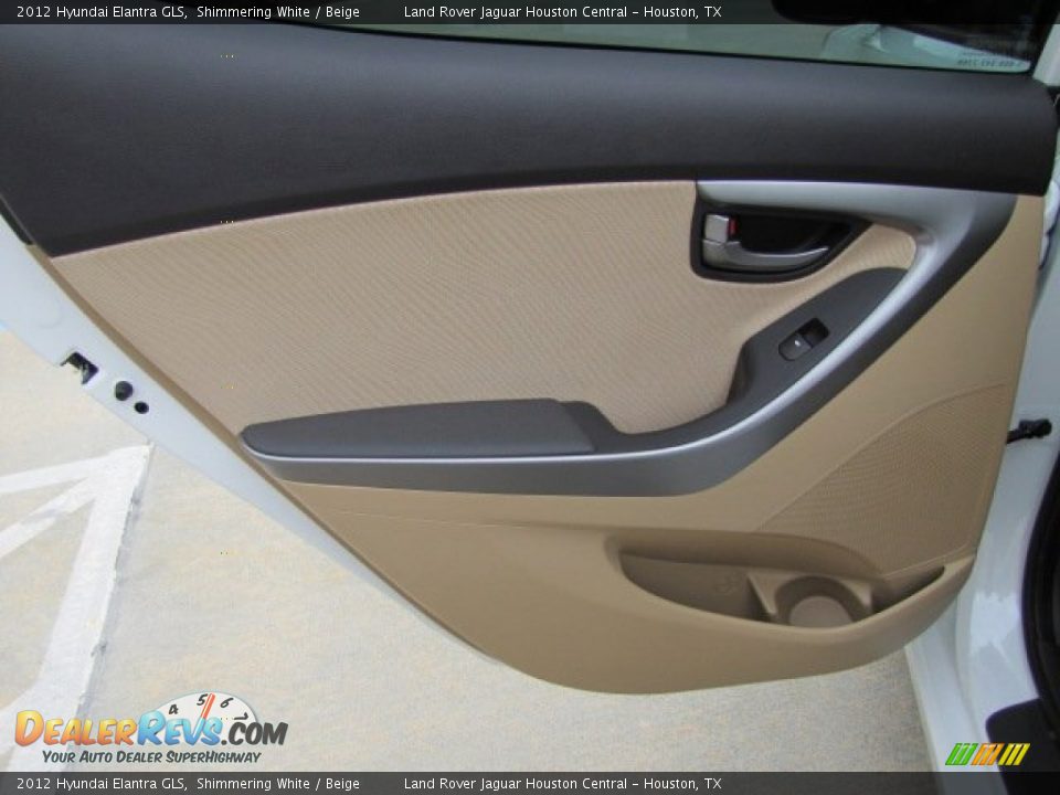 2012 Hyundai Elantra GLS Shimmering White / Beige Photo #34
