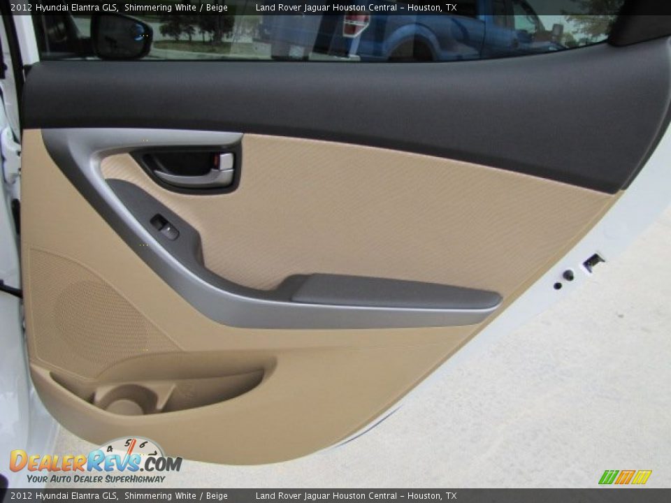 2012 Hyundai Elantra GLS Shimmering White / Beige Photo #35