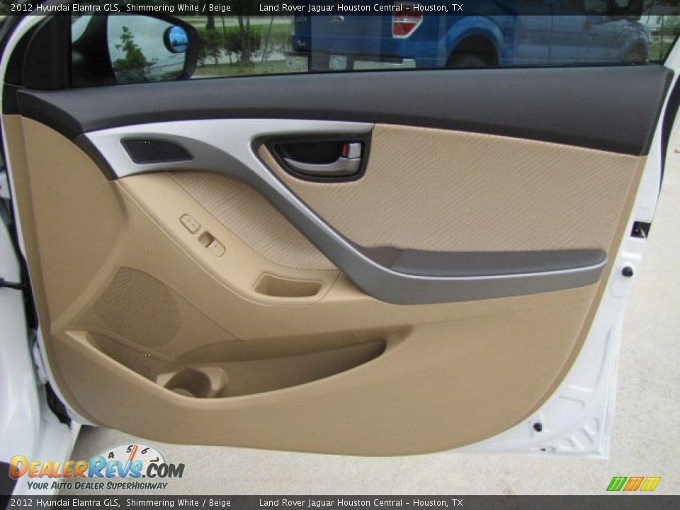 2012 Hyundai Elantra GLS Shimmering White / Beige Photo #36