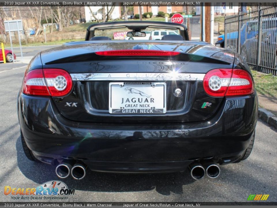 2010 Jaguar XK XKR Convertible Ebony Black / Warm Charcoal Photo #5