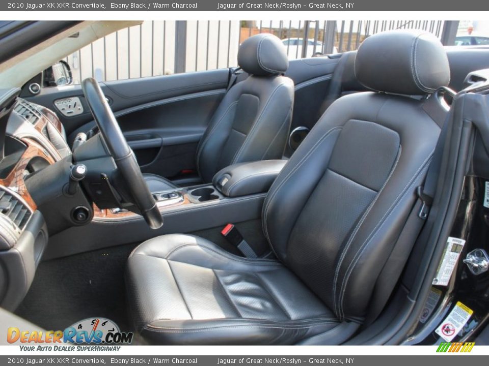 2010 Jaguar XK XKR Convertible Ebony Black / Warm Charcoal Photo #14
