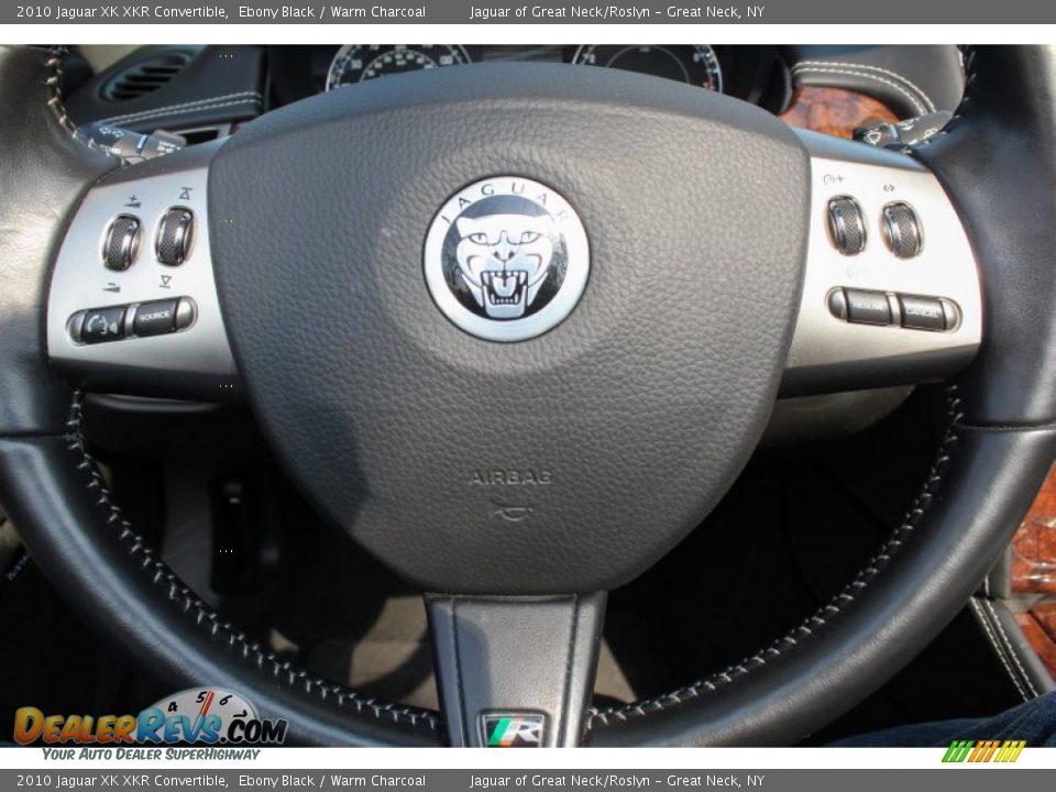 2010 Jaguar XK XKR Convertible Ebony Black / Warm Charcoal Photo #17