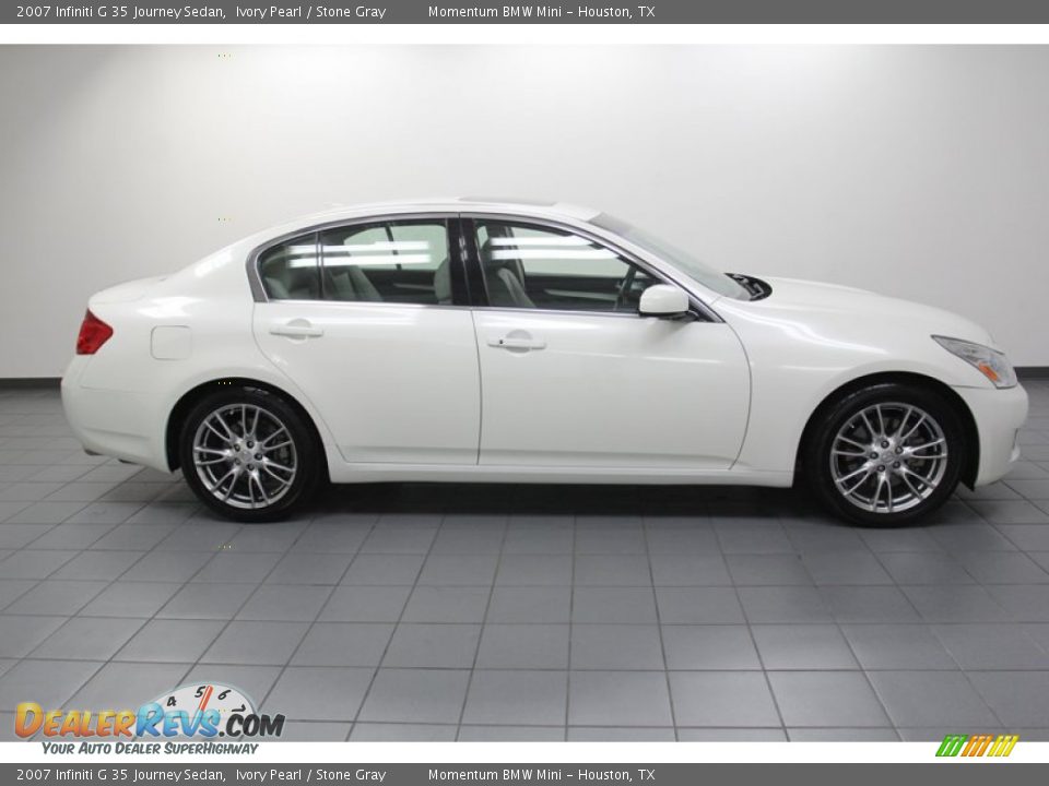 2007 Infiniti G 35 Journey Sedan Ivory Pearl / Stone Gray Photo #7