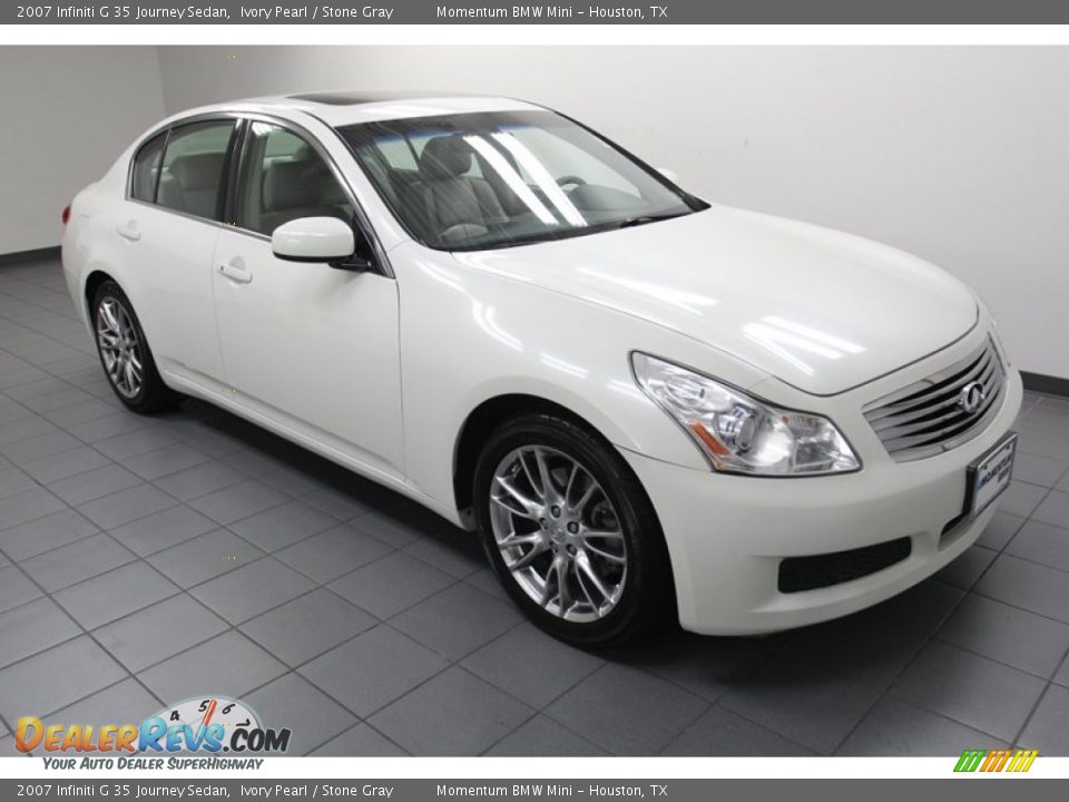2007 Infiniti G 35 Journey Sedan Ivory Pearl / Stone Gray Photo #8