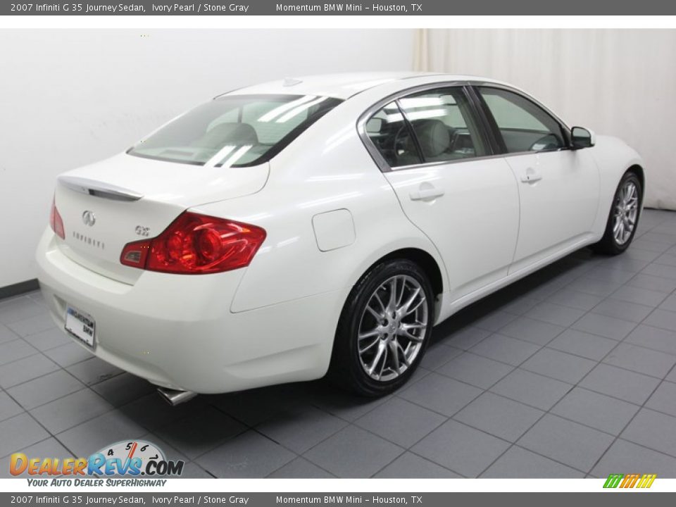 2007 Infiniti G 35 Journey Sedan Ivory Pearl / Stone Gray Photo #11