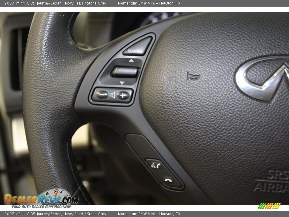 2007 Infiniti G 35 Journey Sedan Ivory Pearl / Stone Gray Photo #28