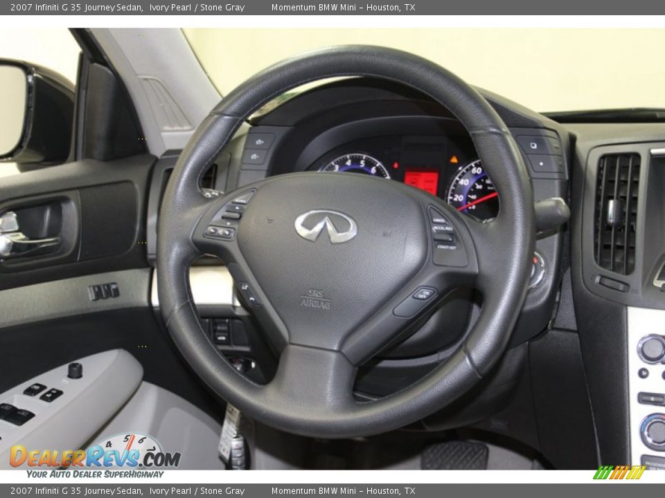 2007 Infiniti G 35 Journey Sedan Ivory Pearl / Stone Gray Photo #33