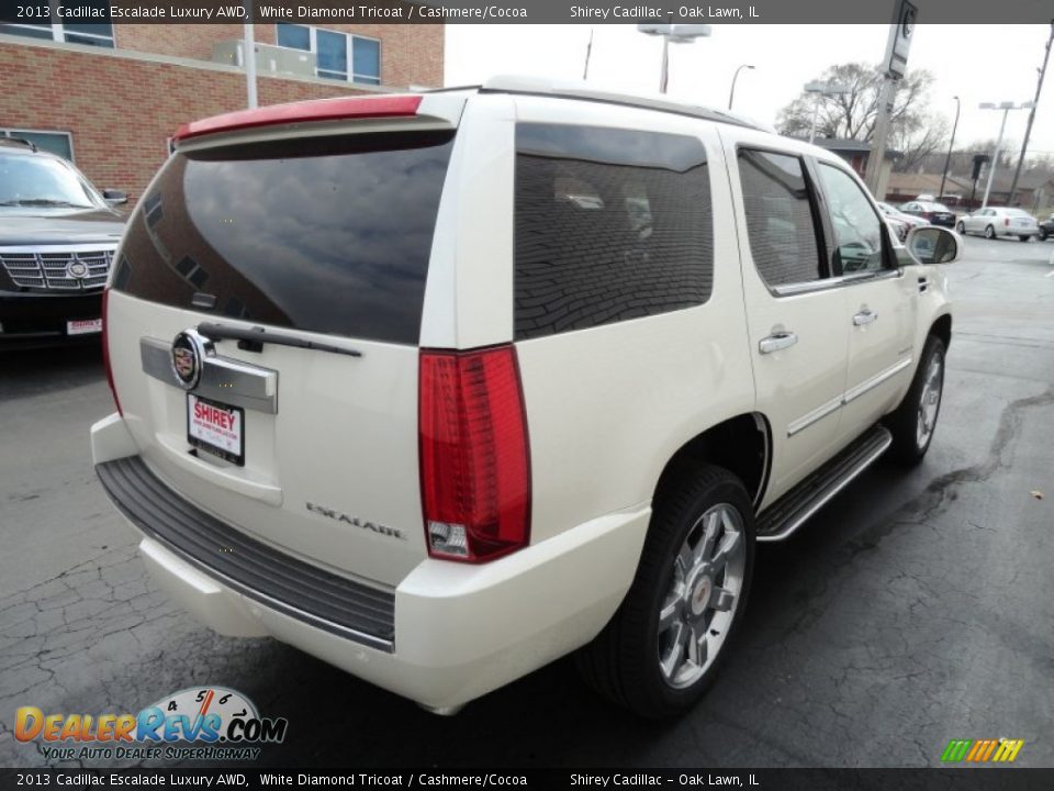 2013 Cadillac Escalade Luxury AWD White Diamond Tricoat / Cashmere/Cocoa Photo #4