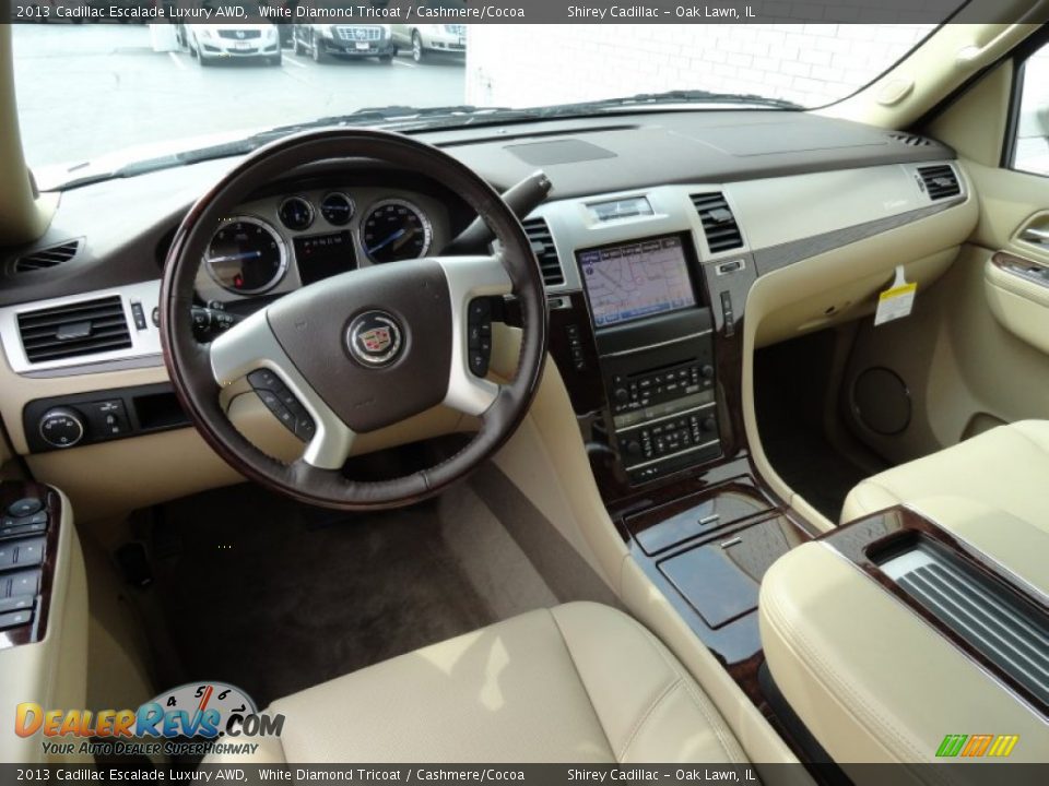 Cashmere/Cocoa Interior - 2013 Cadillac Escalade Luxury AWD Photo #10