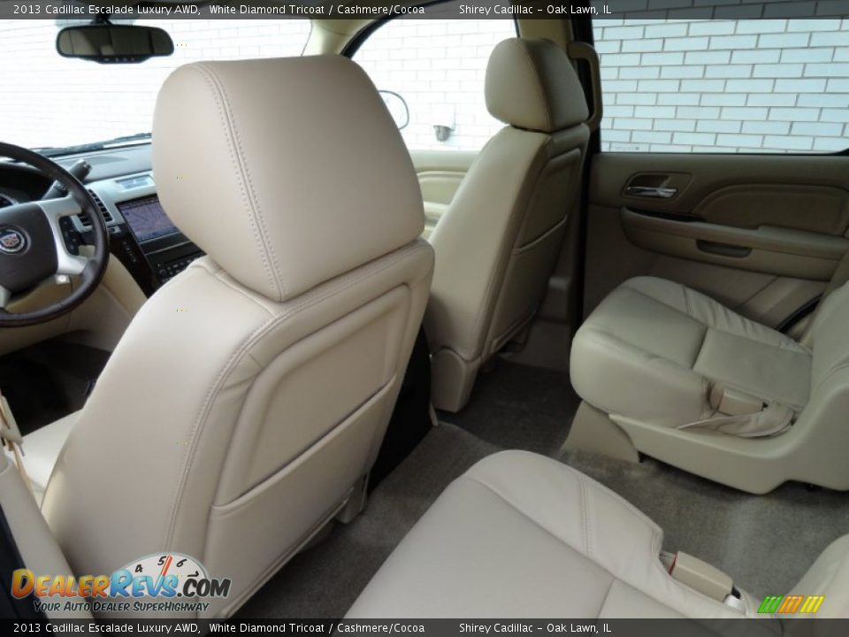 2013 Cadillac Escalade Luxury AWD White Diamond Tricoat / Cashmere/Cocoa Photo #11