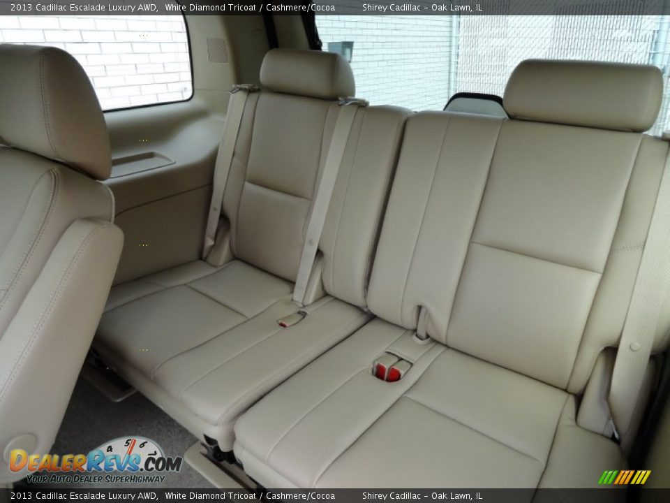2013 Cadillac Escalade Luxury AWD White Diamond Tricoat / Cashmere/Cocoa Photo #13